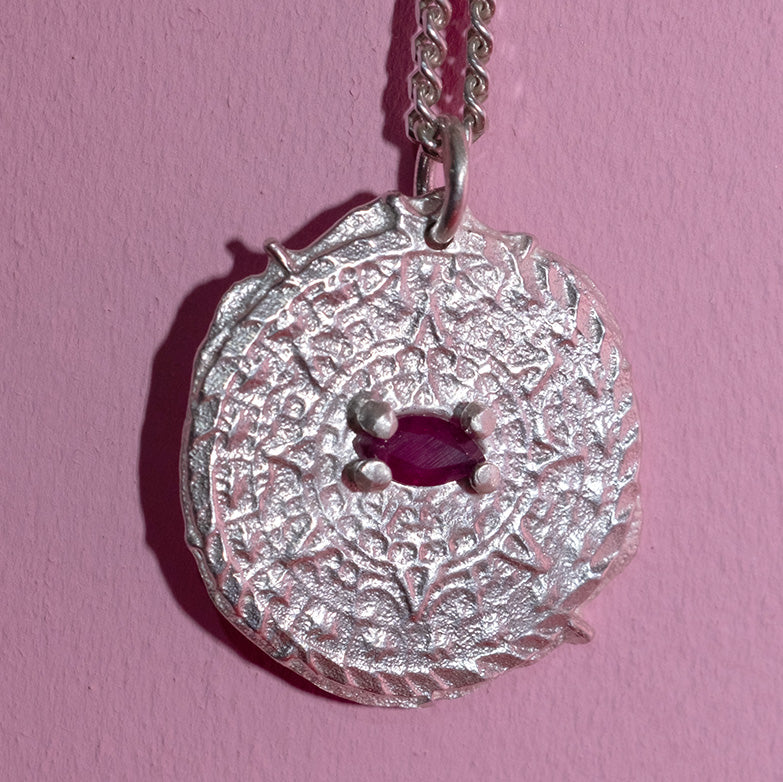 Mayan Sun Charm Necklace