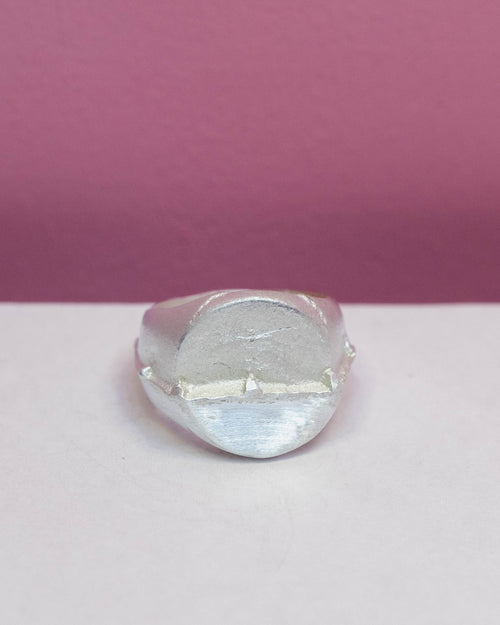 The Fault Line Round Signet Ring - Made to Order