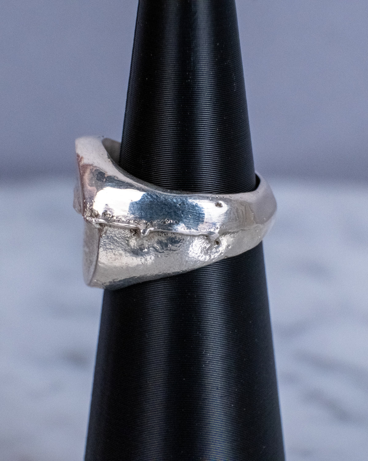 The Fault Line Round Signet Ring