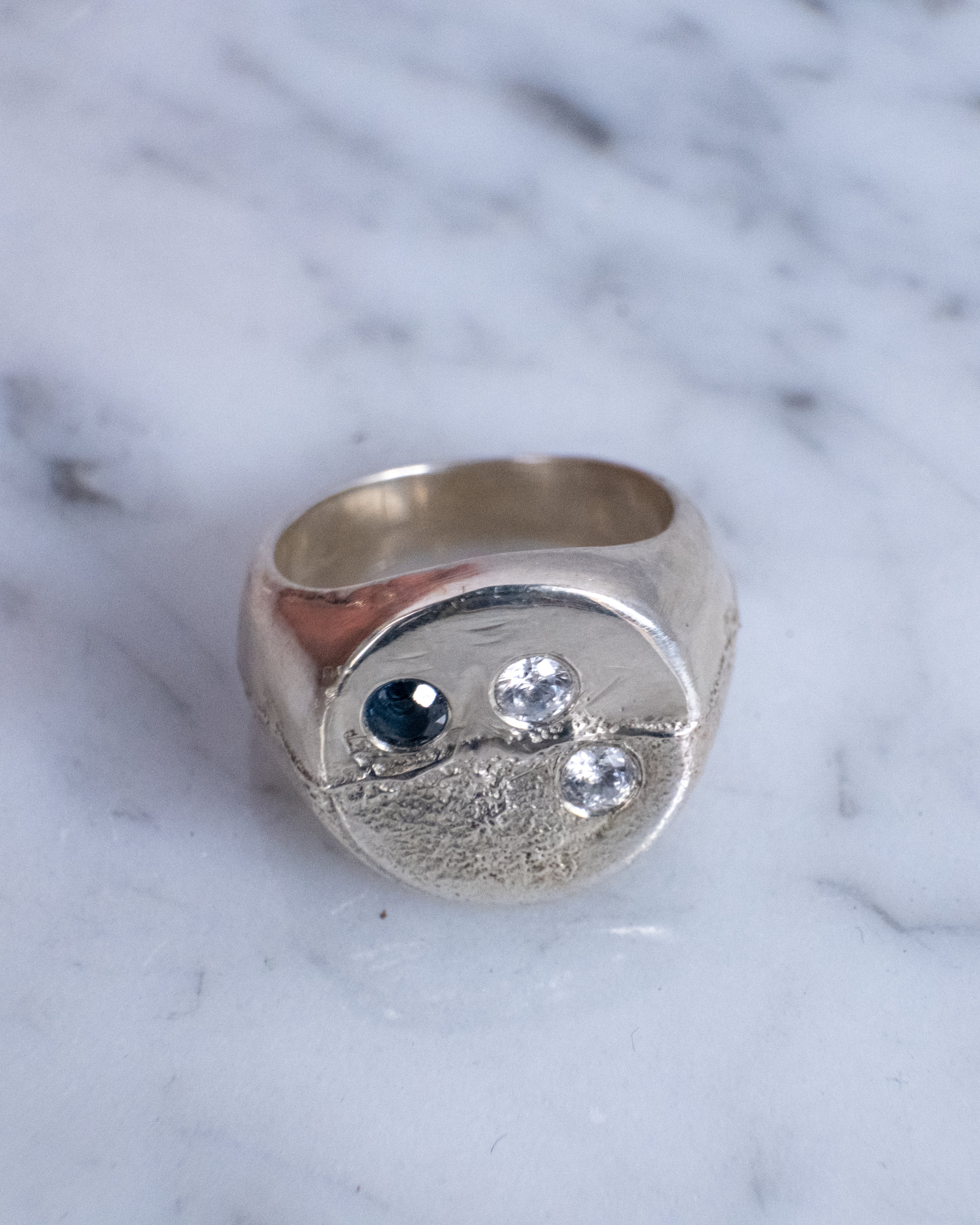 The Midnight Cluster Signet Ring